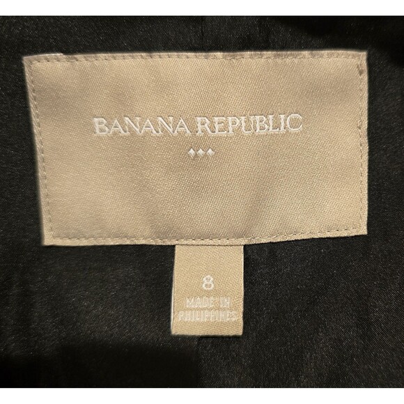 Banana Republic Collarless Blazer Dark Grey Pattern Size 8‎ - Picture 5 of 6